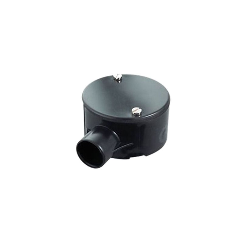 Falcon Trunking 20mm 1 Way Terminal Box Black