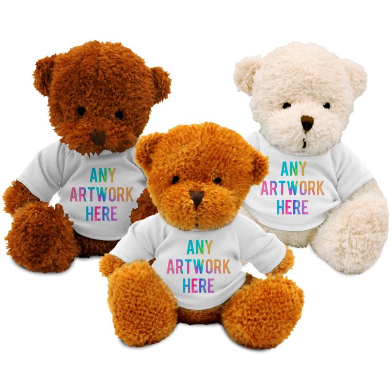 Printed Promotional 18cm Soft Toy James Teddy Bears