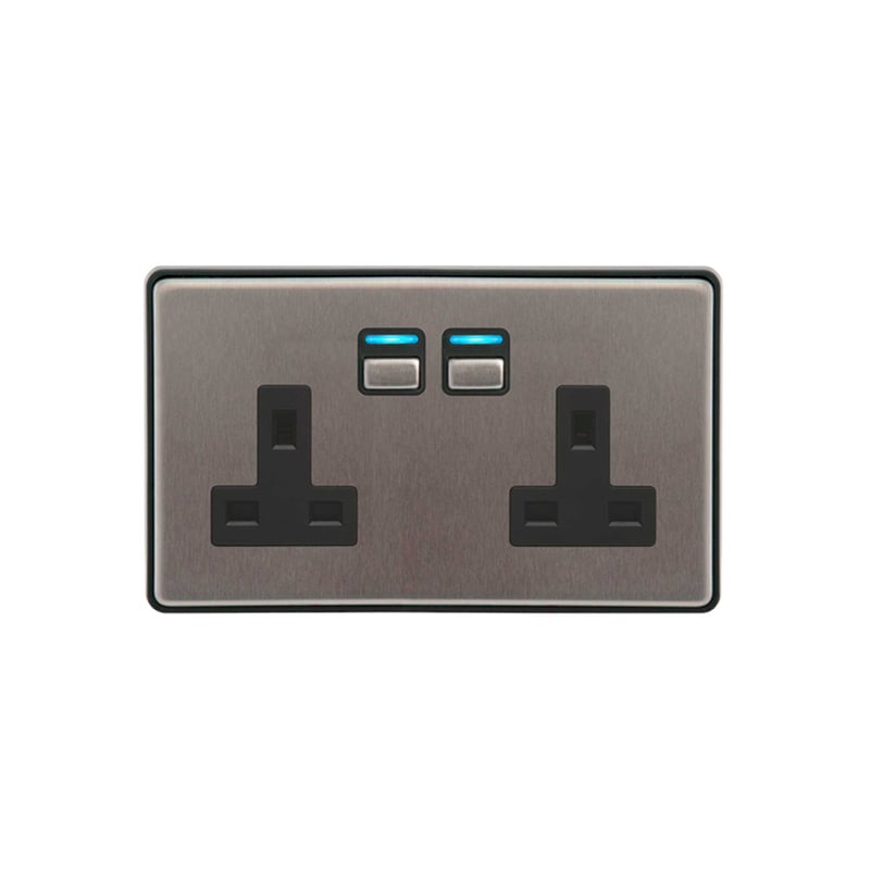 Lightwave RF Power Sockets (Gen2) Stainless Steel