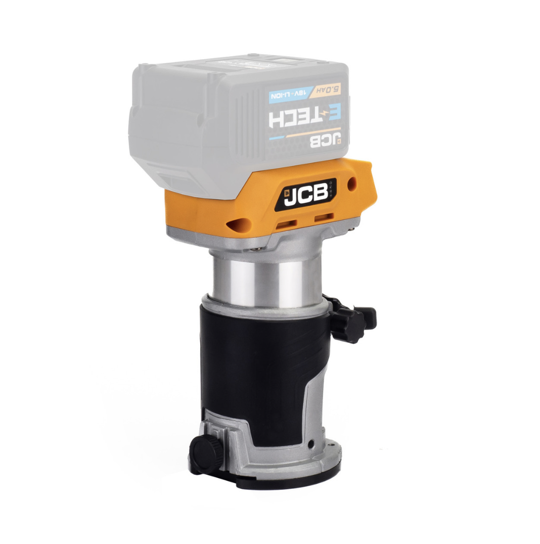 JCB 18V Brushless Trimmer Router Unit, 3/8″ & 1/4″ Collet (Machine Only) 