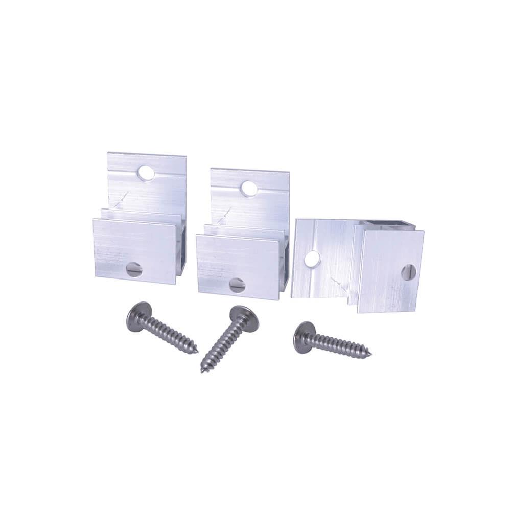 Aluminium Cladding Clip & Screw Pack of 100 clips & 100 screws 