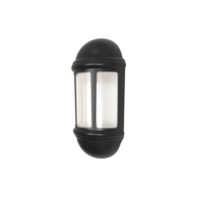 Ansell Latina LED Half Lantern 8W Black