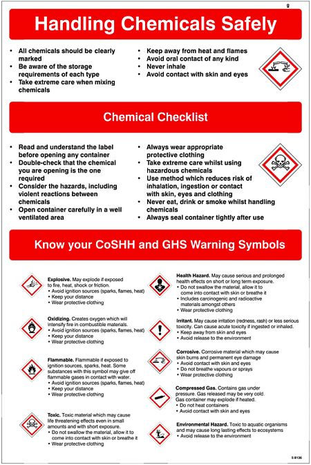 Handling chemicals safely poster