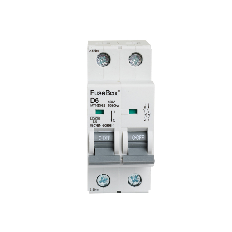 FuseBox MT10D062 MCB 6 Amp D Type 10kA 2 Pole