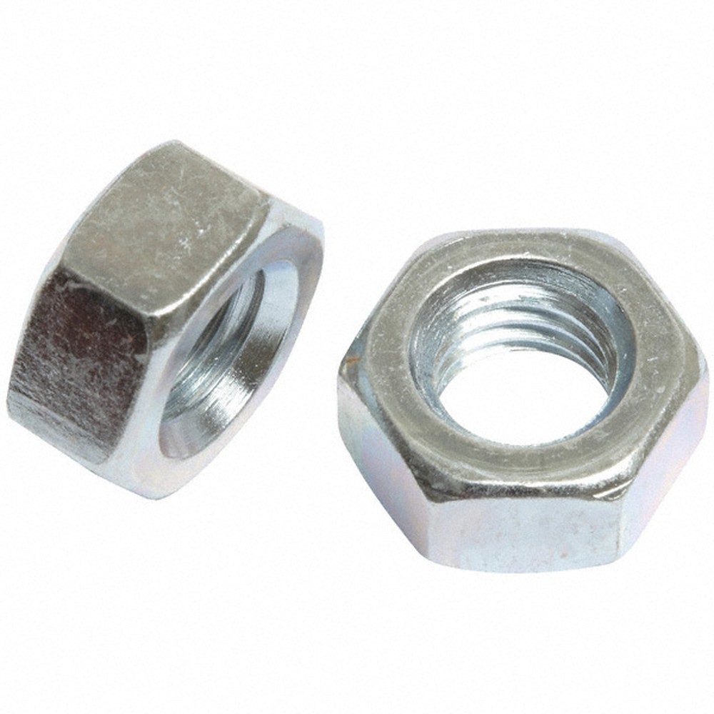 M8 Full Hex Nut (x100 Qty) - Bright Zinc Plated