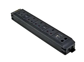 P-Pack-4/2DCU - P-Pack Underdesk PDU with 4x UK Sockets, Dual Cat6, USB-A & USB-C