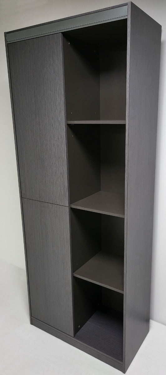 Grey Oak Melamine 800mm Wide Bookcase - WKO-S0208 Huddersfield