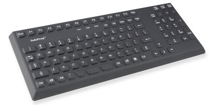 KG15001 Indukey TKG-105-MED-IP68 Medical Keyboard IP68 Rated with antimicrobial agent. PS2-US Colour: black