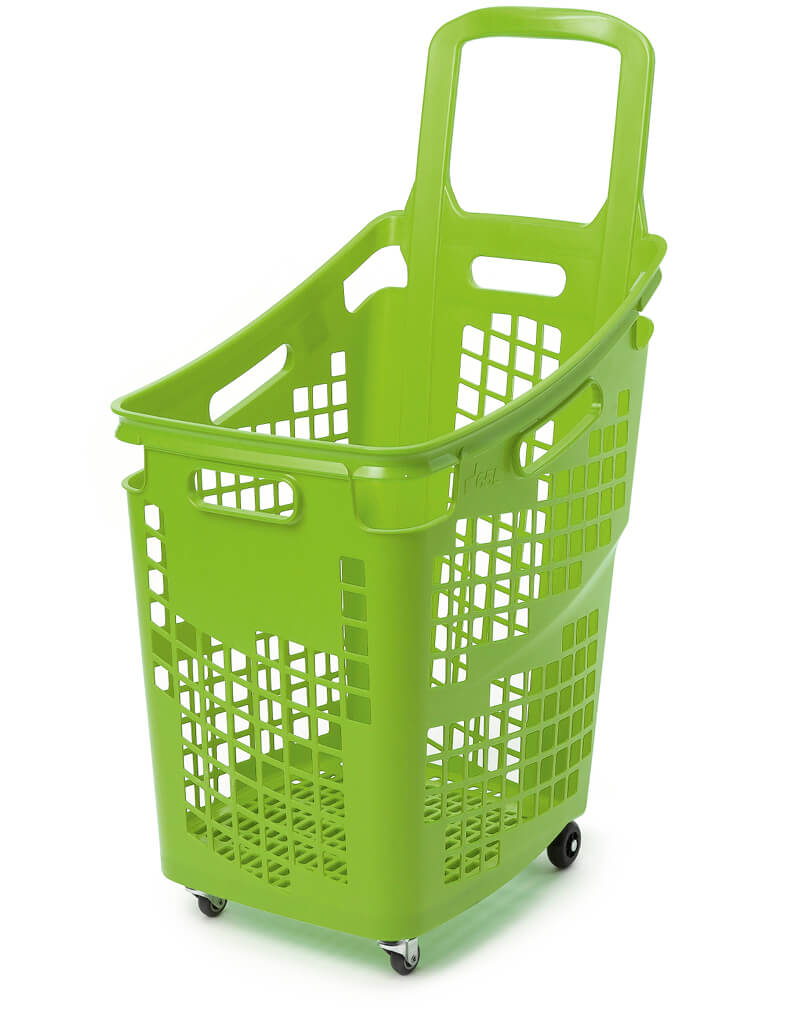 Tall 4 Wheel Trolley Basket for Supermarket