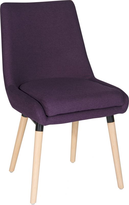 Modern Fabric Meeting Reception Room Chair - Plum or Graphite Option - WELCOME-RECEPTION UK