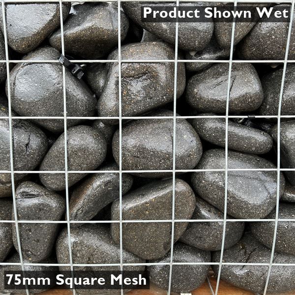 Black Basalt Gabion Cobbles