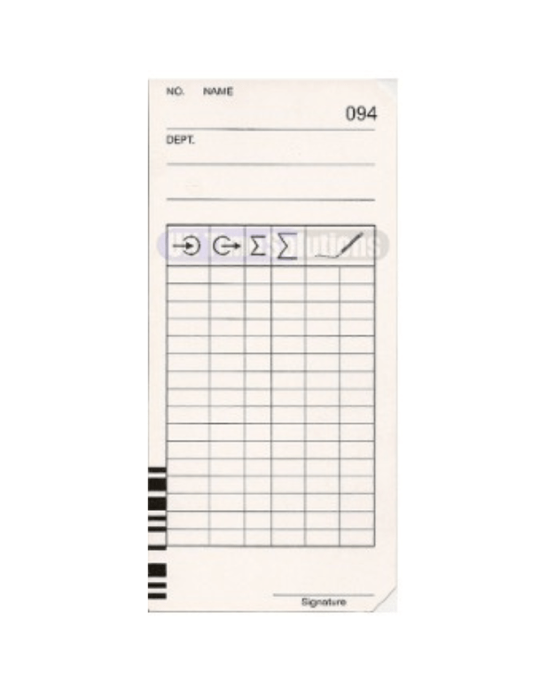 Specialising In Seiko QR375 / QR395 / QR475 Clocking&#45;In Card For Attendance Monitoring