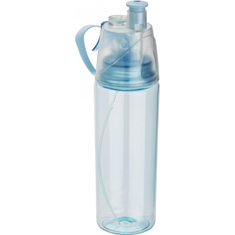 AS drinking bottle (600 ml) with water spray function.