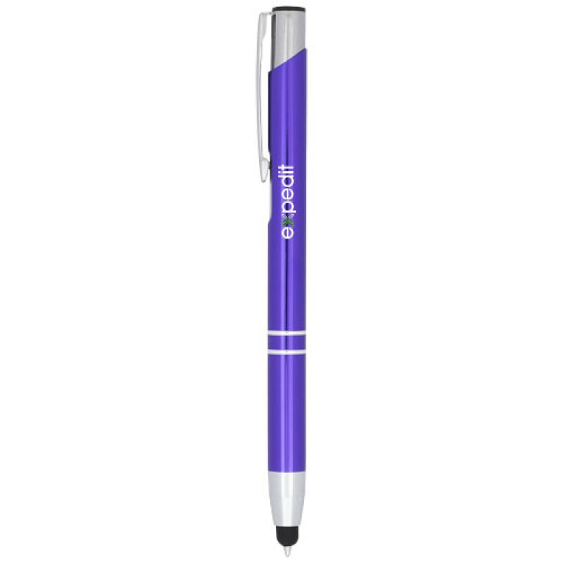 Moneta anodized aluminium click stylus ballpoint pen