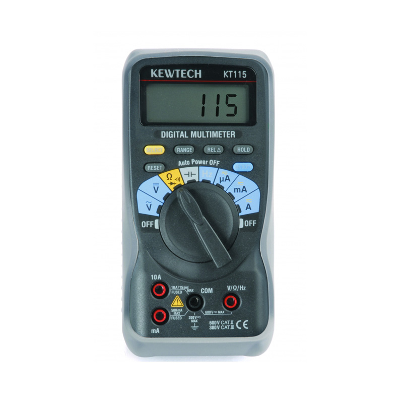 Kewtech KT115 Multimeter 600V & 10A AC/DC