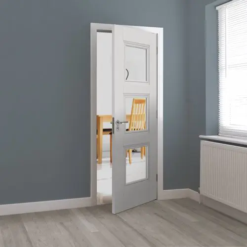 Catton White Classic Clear Glazed Internal Door