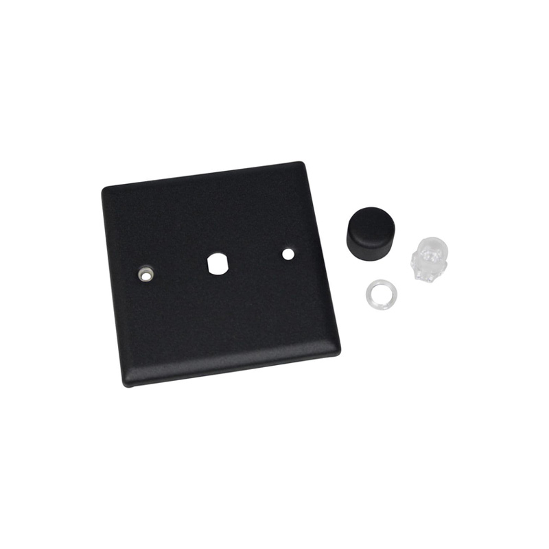 Varilight Urban 1G Single Plate Matrix Faceplate Kit Matt Black for Rotary Dimmer Standard Plate