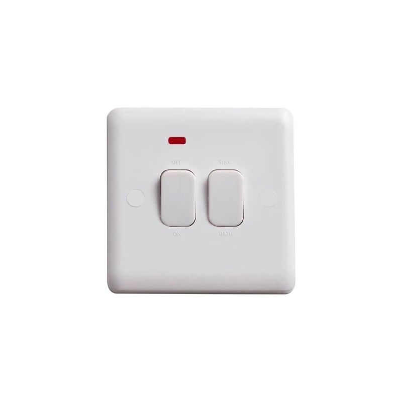 Deta Vimark Curve 20A DP Dual Switch with Neon
