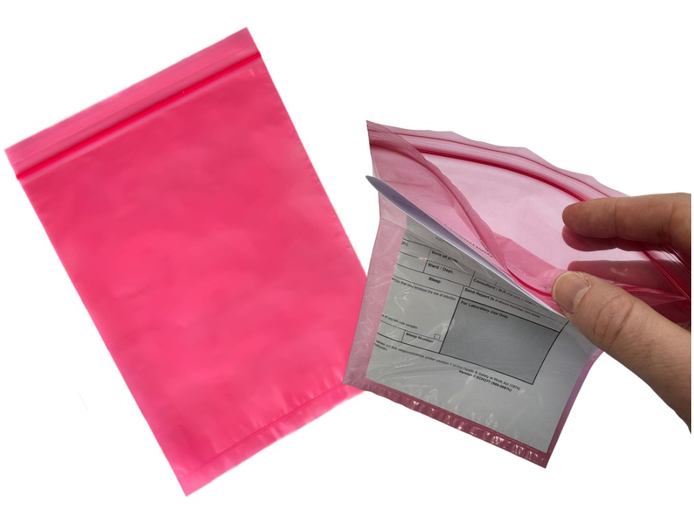 Urgent Sample Specimen Bag with Document Pouch, 170x215mm