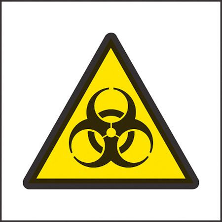 Biohazard symbol 25x25mm self adhesive