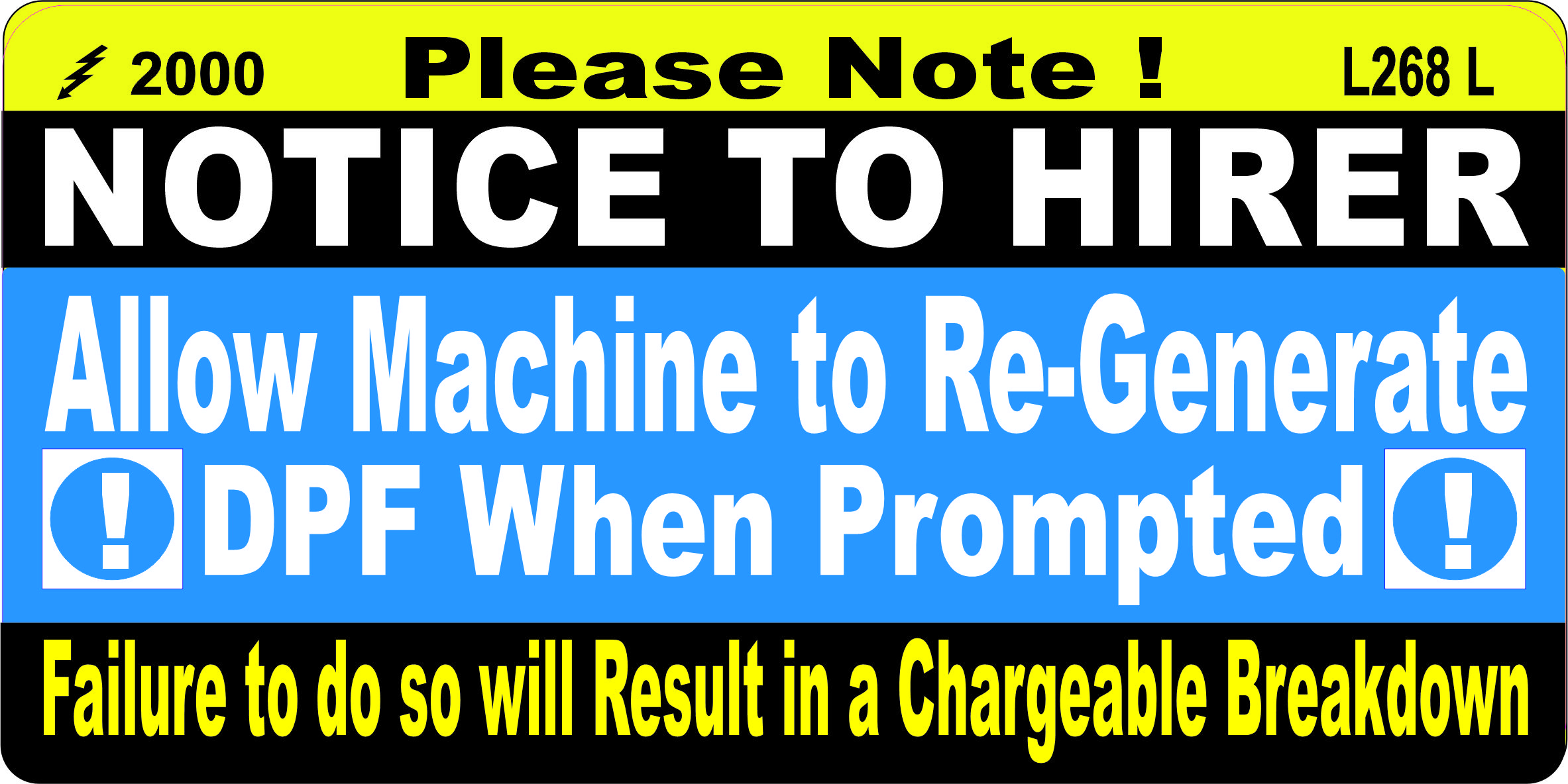 L268 L - Allow Machine to Re-Gen DPF
[L268L]