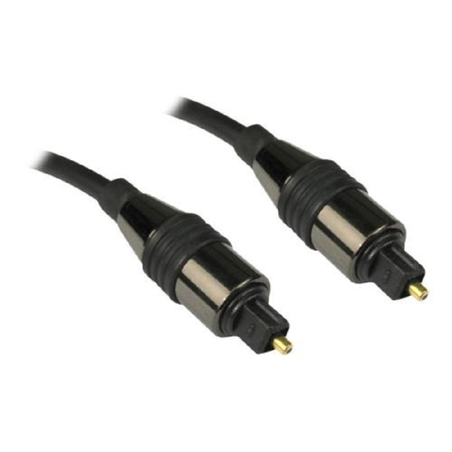 Optical Digital Audio Lead TOSLINK Male-Male Black (L)0.5Mtr