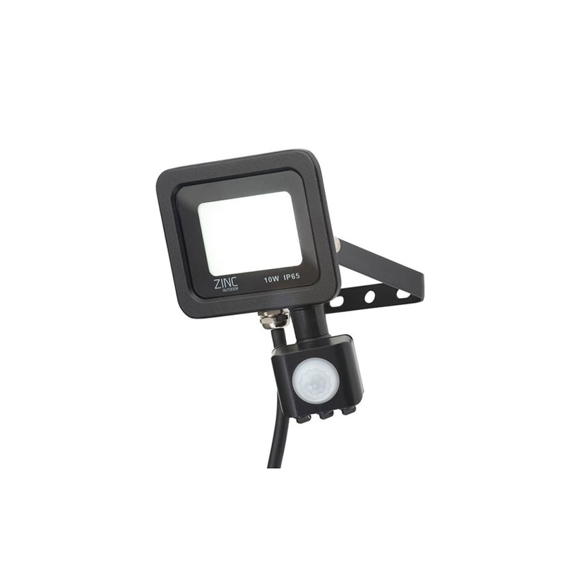 Forum Rye Slimline LED Floodlight with PIR 10W Black