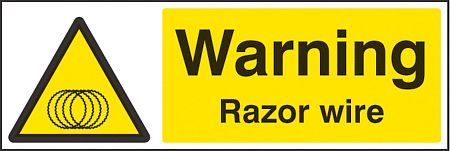 Warning razor wire