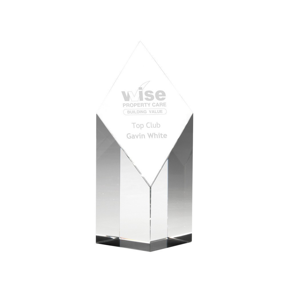 Suppliers Of Clear Glass Diamond Award - 3 sizes Hertfordshire