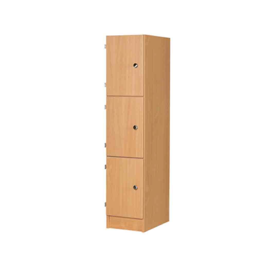 Classic Wooden Three Door Primary Locker For The Educational Sectors