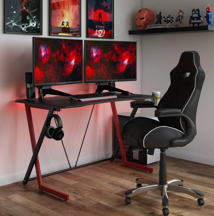 Phantom Carbon Fibre Effect Gaming Home Office Desk UK