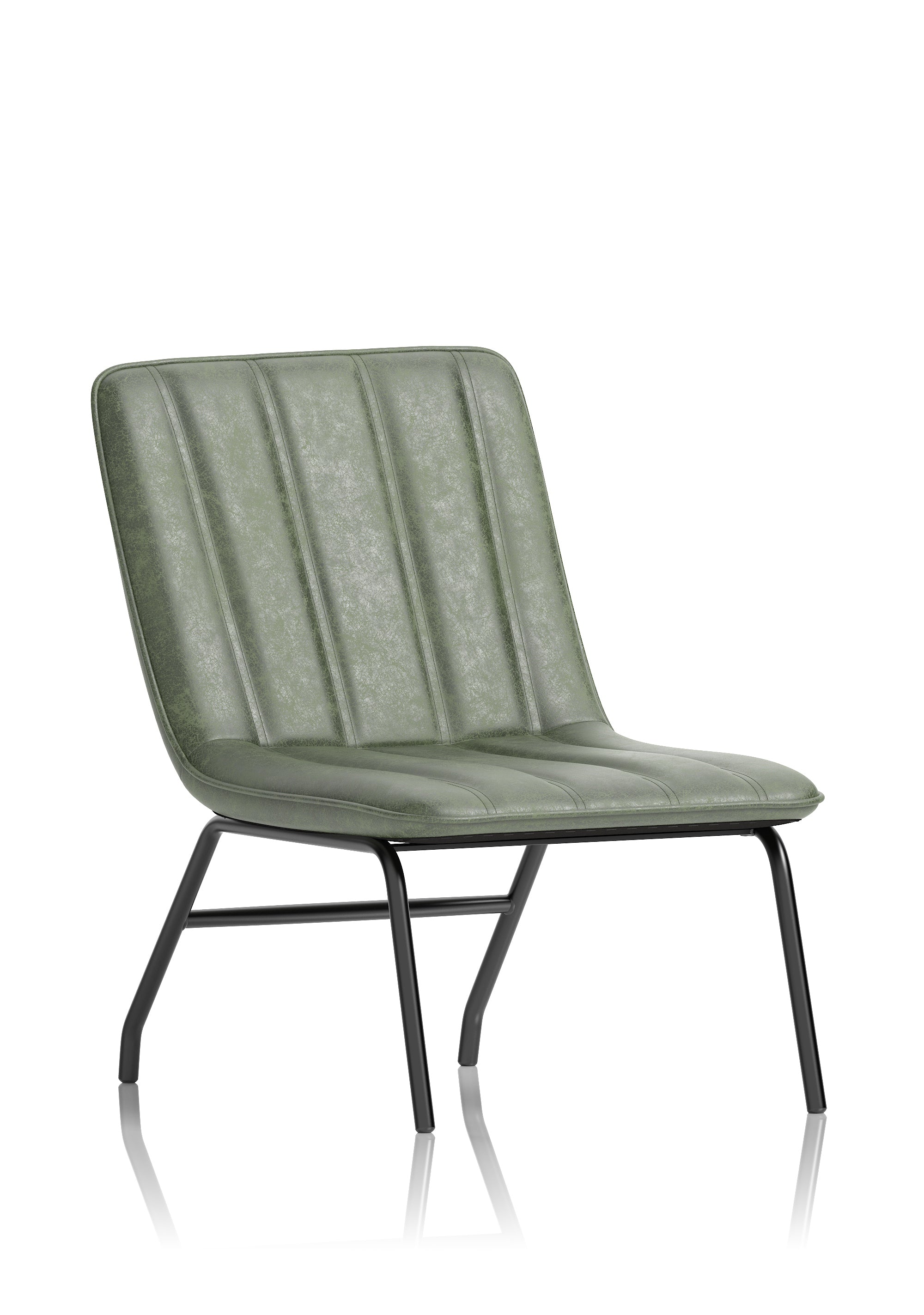 Specialising In Marlow Faux Leather Bistro Reception Chair - Green or Grey UK