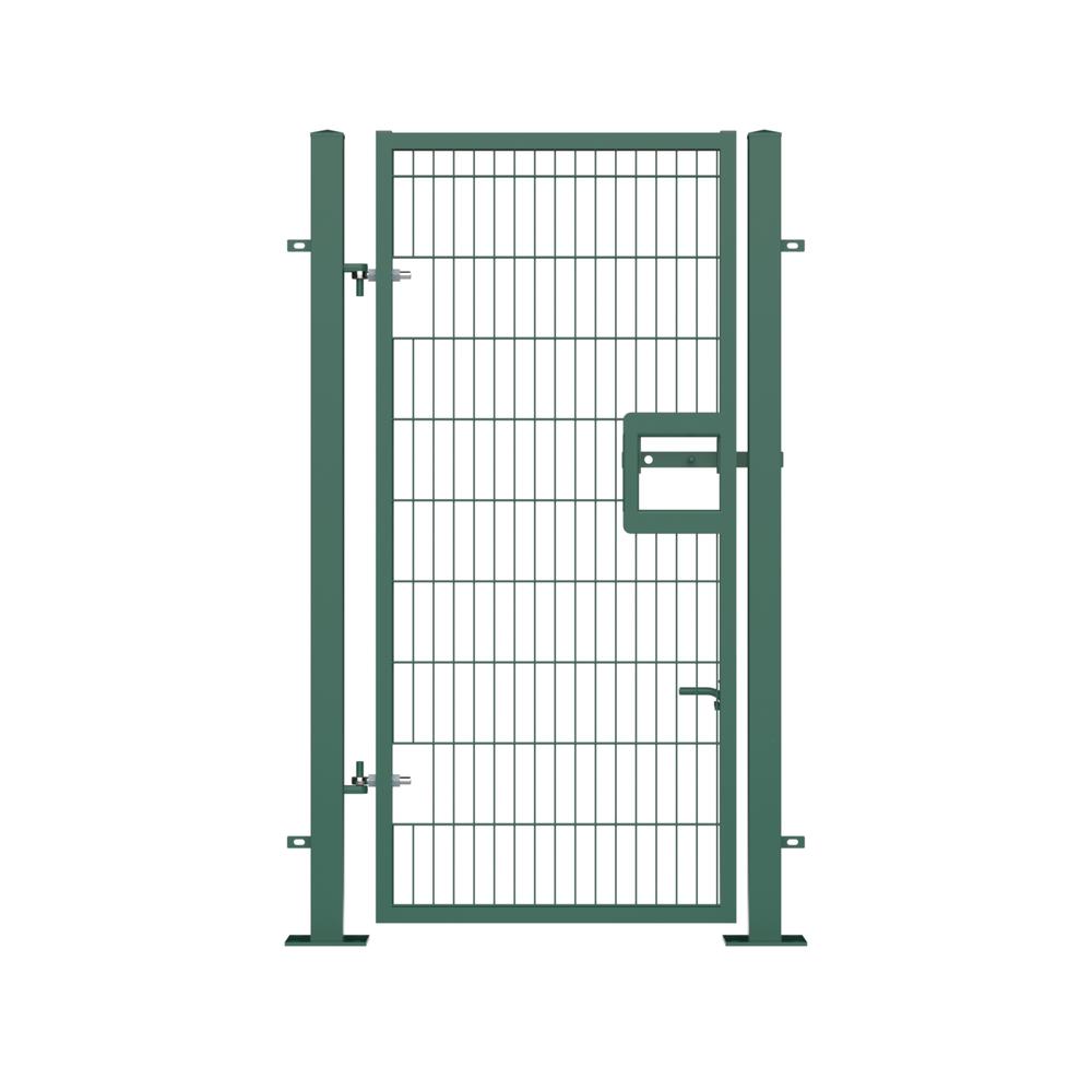 Twin Wire Single Leaf Gate H 2.0 x 1mGreen Powder Coated Finish  Bolt-Down