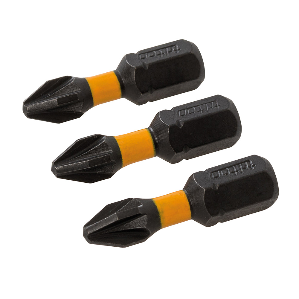 Triton PZ2 25mm Pozi Screwdriver Impact Bit 3pk