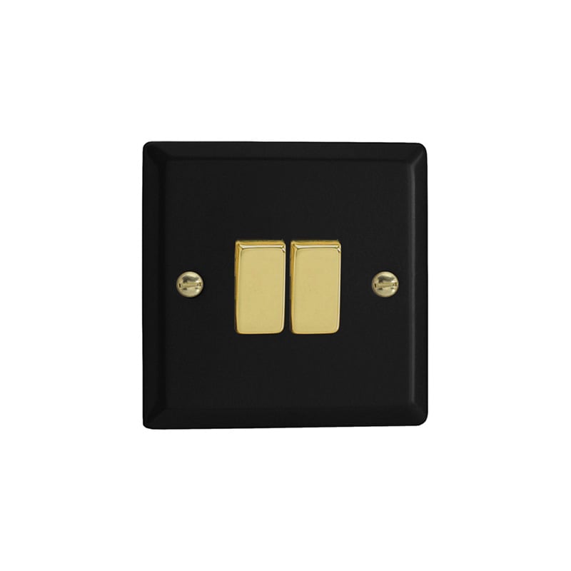 Varilight Vogue 2G 10A Rocker Switch Matt Black