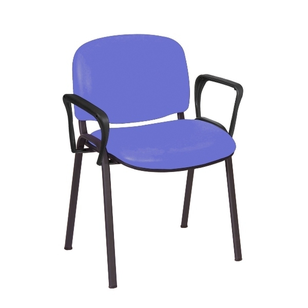 Galaxy Visitor Chair With Arms - Mid Blue