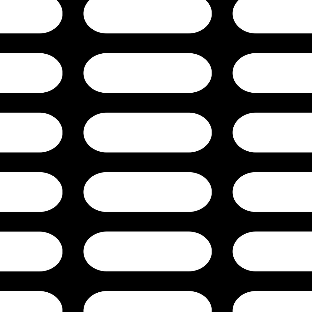 Perforated Metal Sheet 7x25mm Slotted Capsule Hole 12x30mm pitch - 2000mm x 1000mm x 1.5mm mild stee