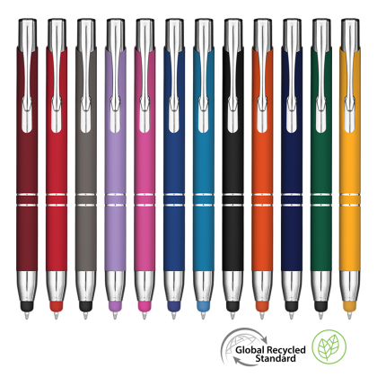 Electra Classic GRS Recycled Soft Feel Metal Ballpoint Pen with Stylus