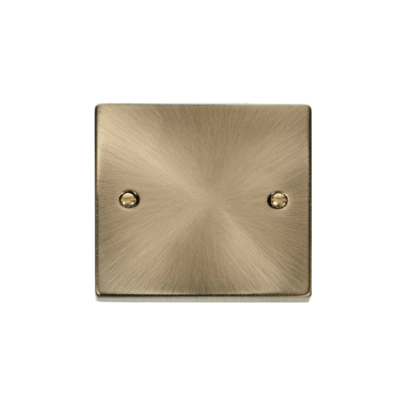 Click Deco Blank Plate 1 Gang Antique Brass