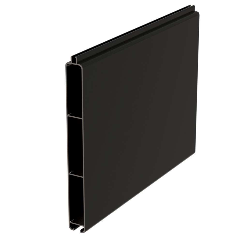 16mm Slate Grey Slot Post - 1.9M High 2x Slot Covers, base plate, Cover & Cap