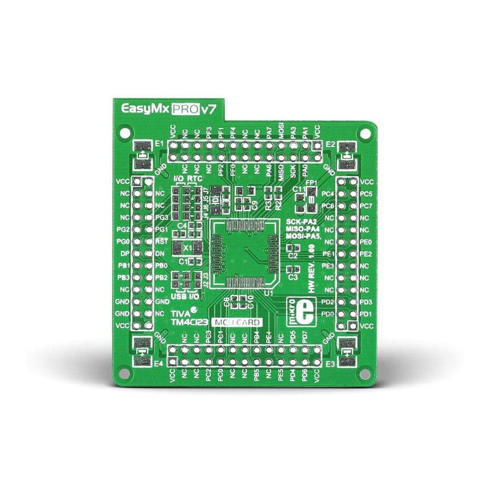 EasyMx PRO v7 for Tiva Empty MCU Card for 64-pin TQFP TM4C123 series