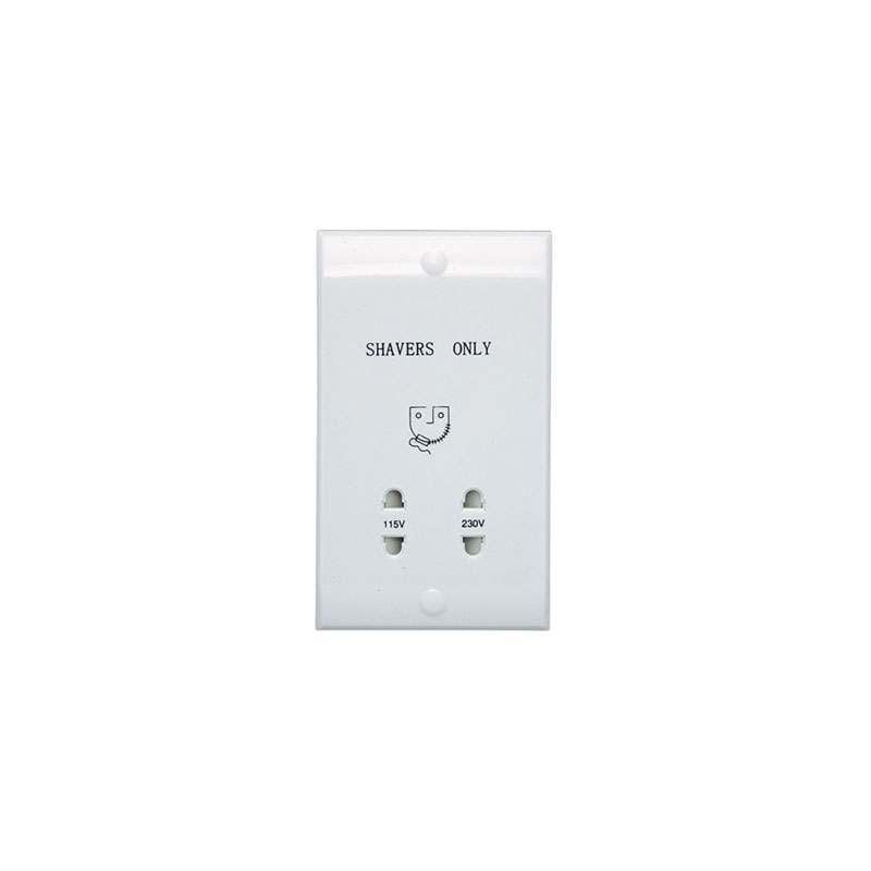 Ansell Dual Voltage White Shaver Socket