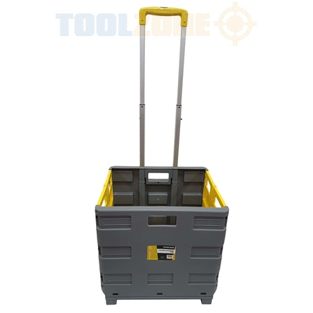 Yellow and Grey Toolzone Extra Large Folding Storage Cart Trolley 35Kg Capacity