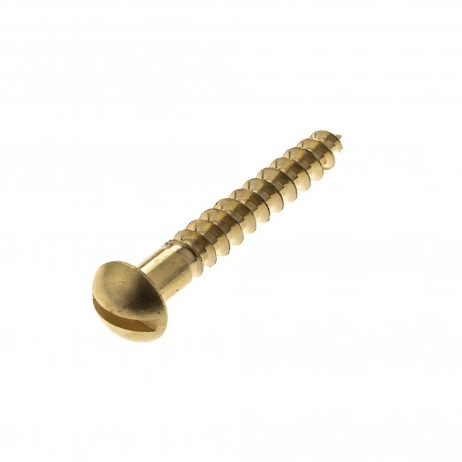 Brass Slotted Wood Screws Round Head