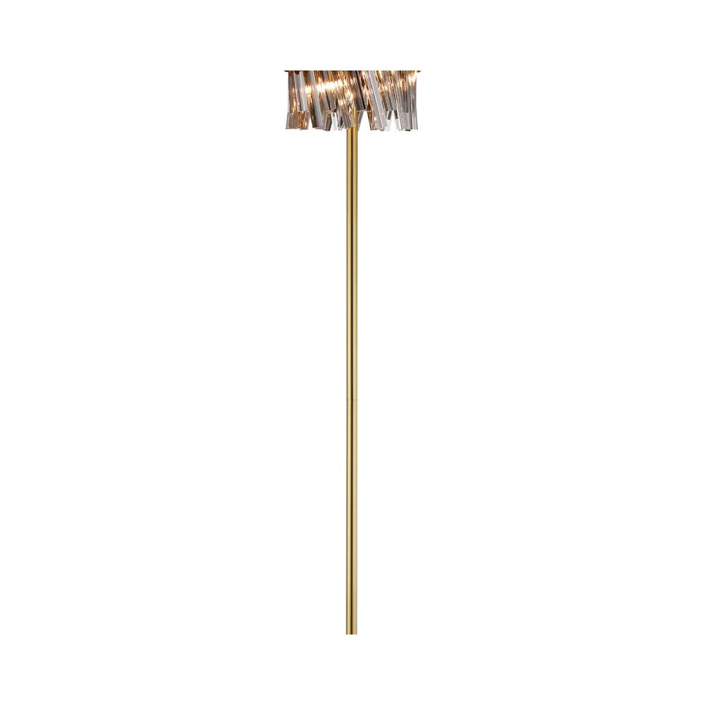 Luxuria Sylph 8 Light G9 Floor Lamp Brass / Smoke