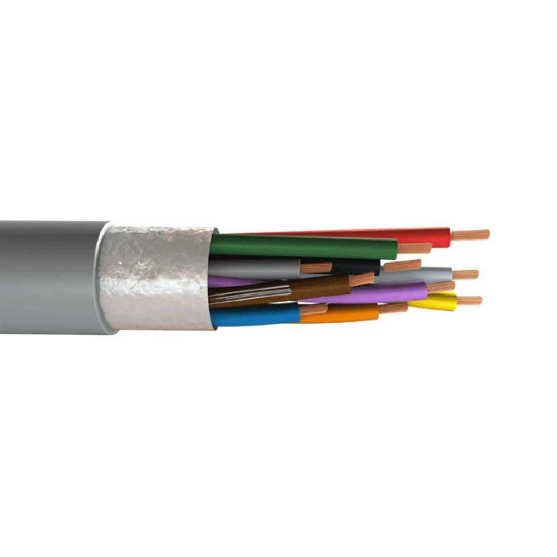 4 Core 7/0.2mm Grey Cable LSF, 100M REEL