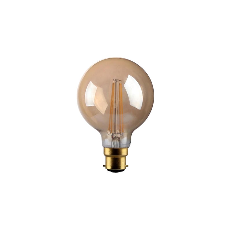 Kosnic Vintage Global B22 G95 LED Filament Lamp 4.2W 2700K