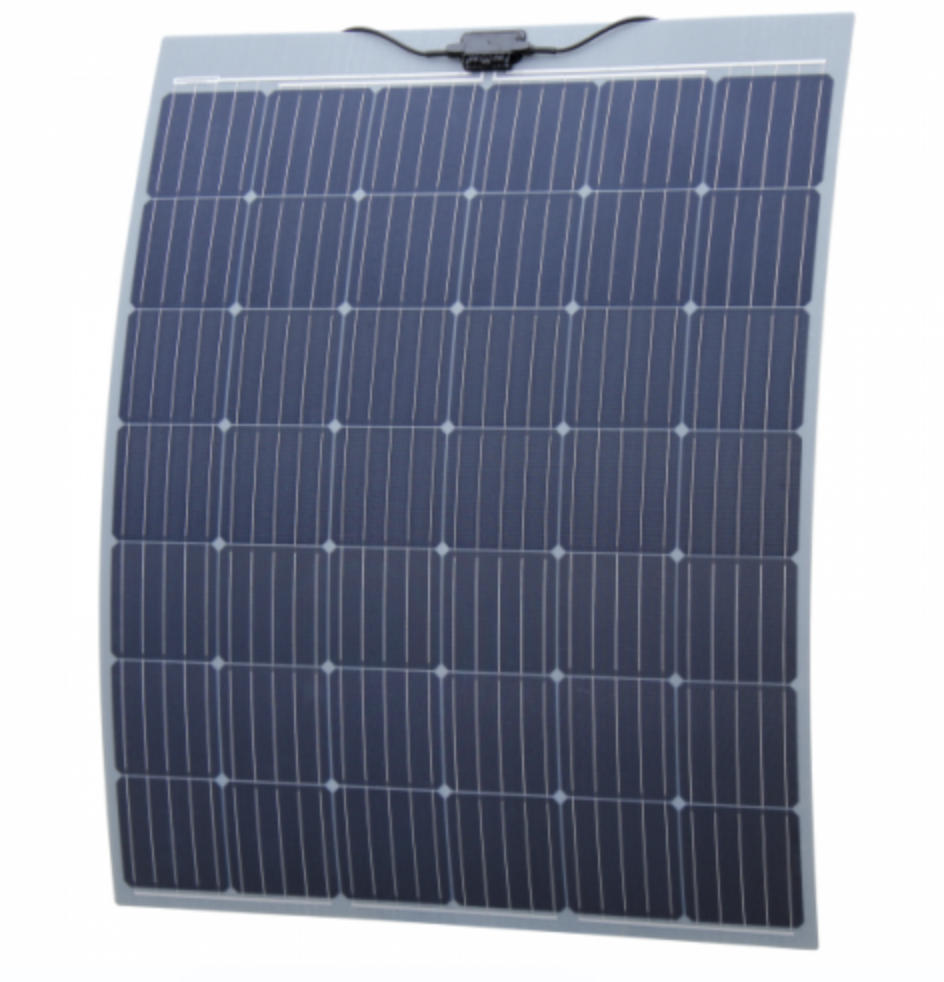 210W Mono Fibreglass Semi-Flexible Solar Panel With Self Adhesive Backing (Made In Austria)