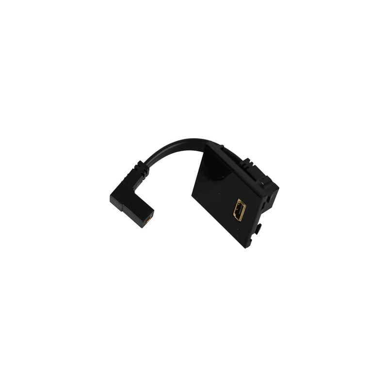 Hager Sollysta Single HDMI Outlet Black