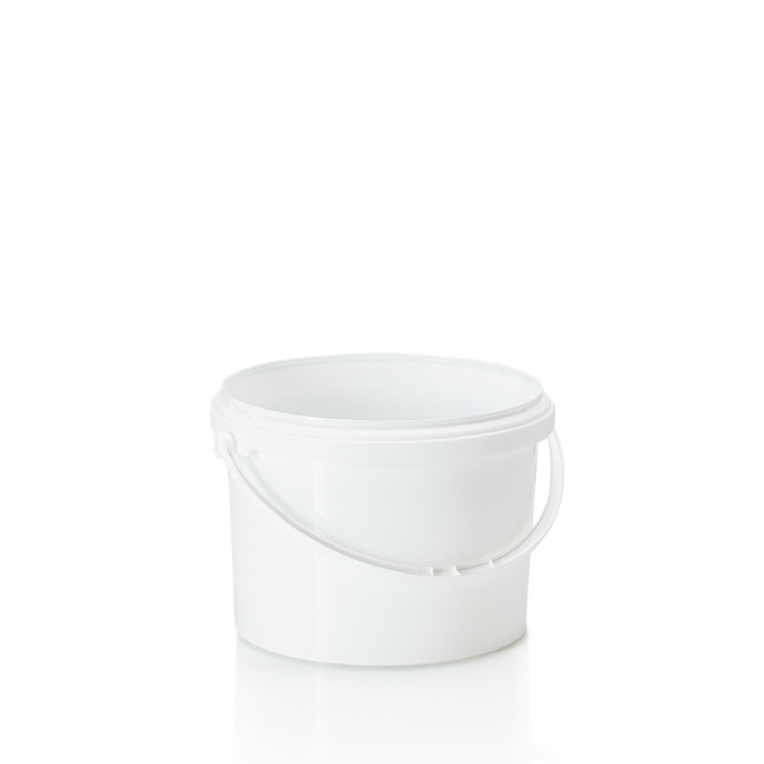 3.1ltr White PP Tamper Evident Pail with Plastic Handle